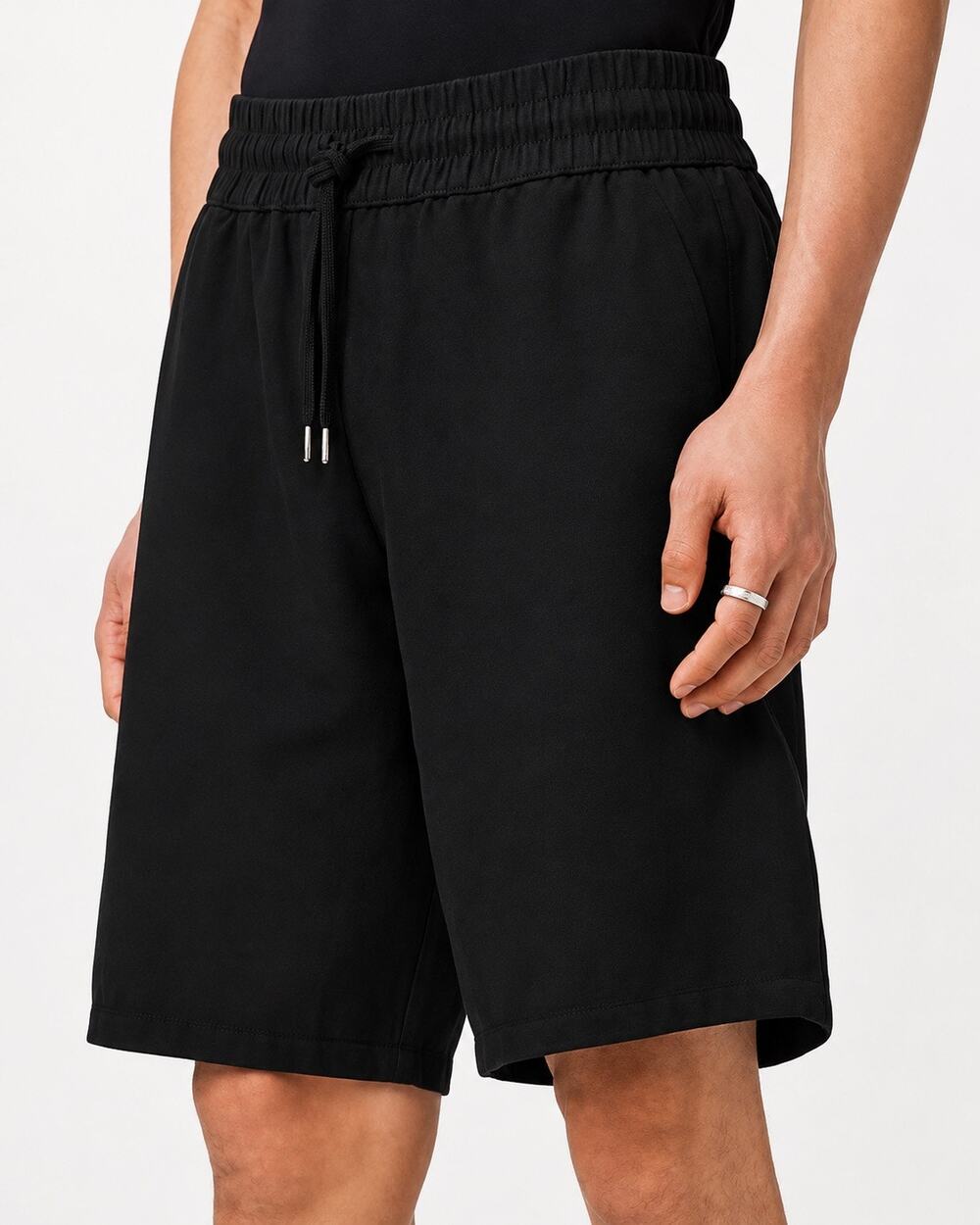 Helmut Lang Drawstring Cotton Sweatshorts Loungewear Shorts Black Size Medium